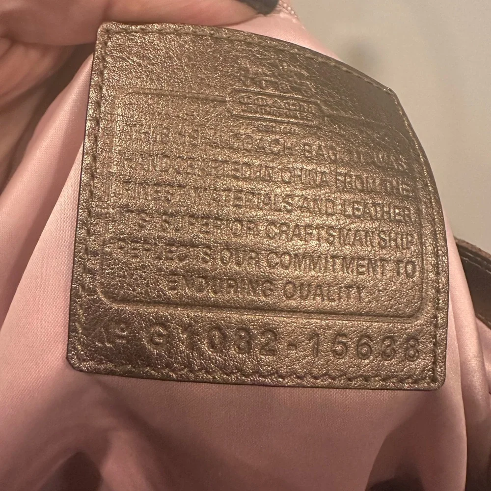 Coach suede and leather bag - Picture 5 of 7